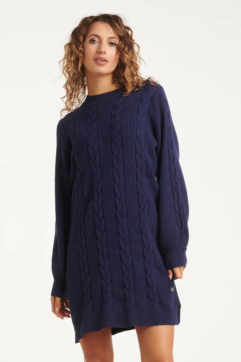 NavyKnitDress -/-50%