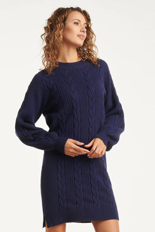 NavyKnitDress -/-50%
